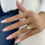 Bezel Engagement Ring 0.5ct TCW, 14K Gold