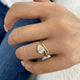 Bezel Engagement Ring 0.5ct TCW, 14K Gold