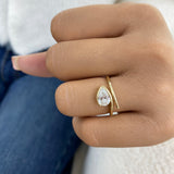Bezel Engagement Ring 0.5ct TCW, 14K Gold