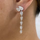Diamond Drop Earrings 6 ct White Gold