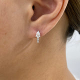 Diamond Hoop Earrings 0.7 ct White Gold
