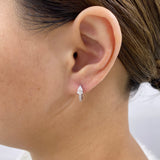 Diamond Hoop Earrings 0.7 ct White Gold