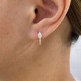 Diamond Hoop Earrings 0.2 ct Yellow Gold