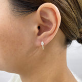 Diamond Hoop Earrings 0.2 ct Yellow Gold