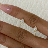 Diamond Hoop Earrings 0.2 ct Yellow Gold