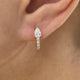 Diamond Hoop Earrings 0.7 ct Yellow Gold