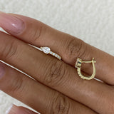 Diamond Hoop Earrings 0.2 ct Yellow Gold