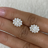 Diamond Stud Earrings 2.2 ct Yellow Gold