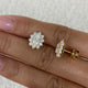 Diamond Stud Earrings 2.2 ct Yellow Gold