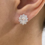 Diamond Stud Earrings 2.2 ct White Gold