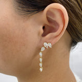 Diamond Drop Earrings 5.7 ct Yellow Gold