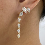 Diamond Drop Earrings 5.7 ct Yellow Gold