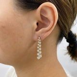 Diamond Drop Earrings 5 ct Yellow Gold