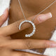Diamond Pendant Necklace 2 ct White Gold