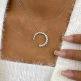 Diamond Pendant Necklace 2 ct White Gold