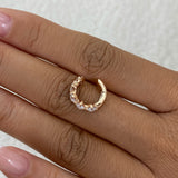 Diamond Cuff Earrings 0.6 ct Rose Gold