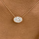 Diamond Pendant Necklace 3.1 ct Rose Gold