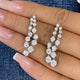 Diamond Dangle Earrings 4.9 ct White Gold