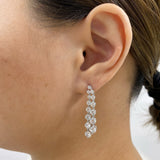 Diamond Dangle Earrings 4.9 ct White Gold