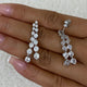 Diamond Dangle Earrings 4.9 ct White Gold