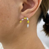 Diamond Stud Earrings 2.4 ct Yellow Gold