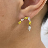 Diamond Stud Earrings 2.2 ct Yellow Gold
