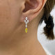 Diamond Dangle Earrings 2.4 ct White Gold