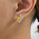 Diamond Stud Earrings 3.2 ct Yellow Gold