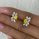 Diamond Stud Earrings 3.2 ct Yellow Gold