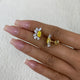 Diamond Stud Earrings 3.2 ct Yellow Gold