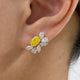 Diamond Stud Earrings 3.2 ct Yellow Gold