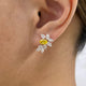 Diamond Stud Earrings 3.3 ct Yellow Gold