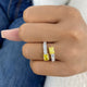 Prong Engagement Ring 3.3ct TCW, 14K Gold