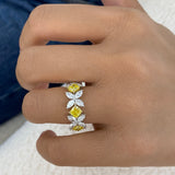 Cluster Ring Ring 5.7ct TCW, 14K Gold