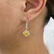 Diamond Dangle Earrings 3.3 ct White Gold