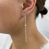 Diamond Drop Earrings 2.2 ct White Gold
