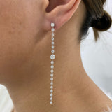 Diamond Drop Earrings 2.2 ct White Gold