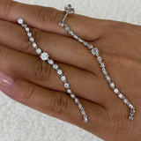 Diamond Drop Earrings 2.2 ct White Gold