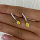 Diamond Dangle Earrings 1.2 ct White Gold