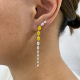 Diamond Drop Earrings 4.8 ct White Gold