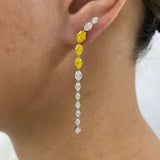 Diamond Drop Earrings 4.8 ct White Gold