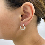 Diamond Hoop Earrings 1.9 ct Yellow Gold