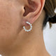 Diamond Hoop Earrings 1.9 ct White Gold
