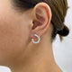 Diamond Hoop Earrings 1.9 ct White Gold