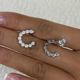 Diamond Hoop Earrings 1.9 ct White Gold