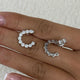 Diamond Hoop Earrings 1.9 ct White Gold