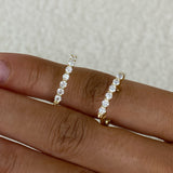 Diamond Hoop Earrings 0.7 ct Yellow Gold