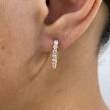 Diamond Hoop Earrings 0.7 ct Yellow Gold