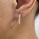 Diamond Hoop Earrings 0.7 ct Yellow Gold