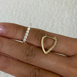 Diamond Hoop Earrings 0.7 ct Yellow Gold